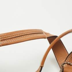 Pre Owned Coach White/Brown Canvas and Leather Large Soho Hobo