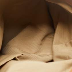 Pre Owned Coach White/Brown Canvas and Leather Large Soho Hobo