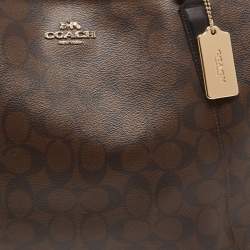 Coach Brown Signature Coated Canvas Ava Tote