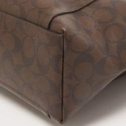 Coach Brown Signature Coated Canvas Ava Tote