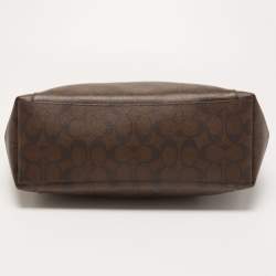 Coach Brown Signature Coated Canvas Ava Tote