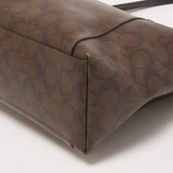 Coach Brown Signature Coated Canvas Ava Tote