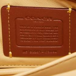 Pre Owned Coach Beige Leather Tabby Pillow 18 Shoulder Bag