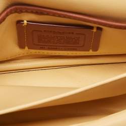 Pre Owned Coach Beige Leather Tabby Pillow 18 Shoulder Bag