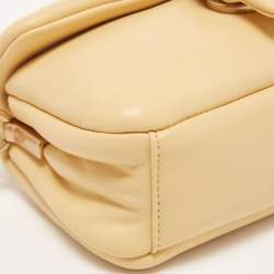 Pre Owned Coach Beige Leather Tabby Pillow 18 Shoulder Bag