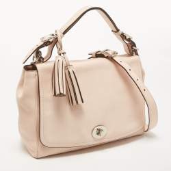 Pre Owned Coach Pink Leather Legacy Romy Top Handle Bag