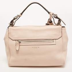Pre Owned Coach Pink Leather Legacy Romy Top Handle Bag