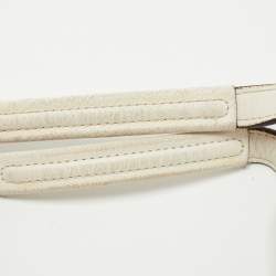 Pre Owned Coach White/Beige Signature Fabric Campbell Hobo