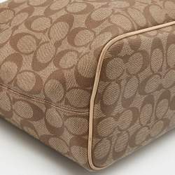Coach Beige Signature Coated Canvas Park Metro Shopper Tote