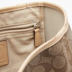 Coach Beige Signature Coated Canvas Park Metro Shopper Tote