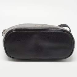 Pre Owned Coach Black/Brown Signature Coated Canvas and Leather Medium Paxton Shoulder Bag