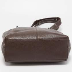 Pre Owned Coach Dark Brown Leather Penelope Tote