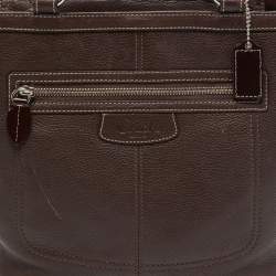 Pre Owned Coach Dark Brown Leather Penelope Tote