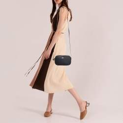 Coach Black Leather Sadie Camera Crossbody Bag