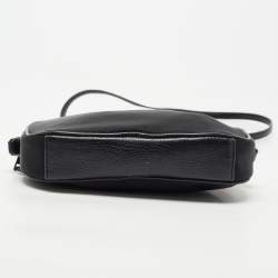 Coach Black Leather Sadie Camera Crossbody Bag