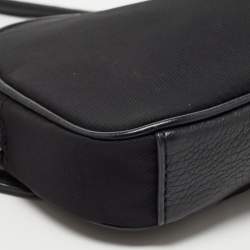 Coach Black Leather Sadie Camera Crossbody Bag
