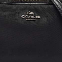 Coach Black Leather Sadie Camera Crossbody Bag