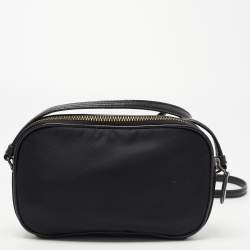 Coach Black Leather Sadie Camera Crossbody Bag