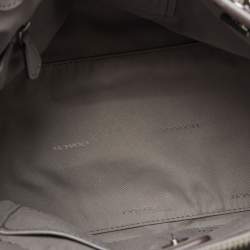 Pre Owned Coach Grey Leather and Suede Turnlock Edie Carryall Tote