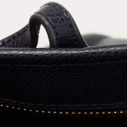 Pre Owned Coach Blue Leather City Top Zip Tote