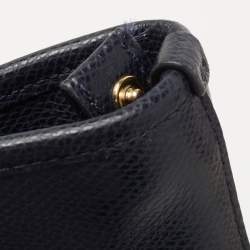 Pre Owned Coach Blue Leather City Top Zip Tote