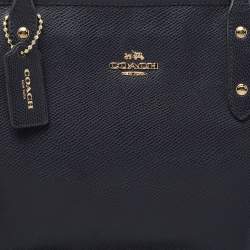 Pre Owned Coach Blue Leather City Top Zip Tote