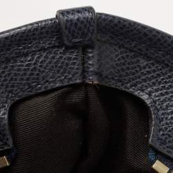 Pre Owned Coach Blue Leather City Top Zip Tote