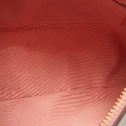 Coach Beige Signature Coated Canvas and Leather Rowan Wristlet Pouch