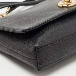 Pre Owned Coach Black Leather Crosstown Turnlock Crossbody Bag