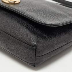Pre Owned Coach Black Leather Crosstown Turnlock Crossbody Bag