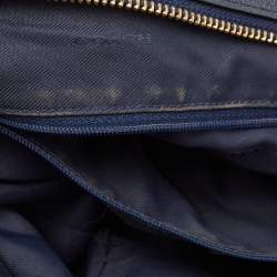 Pre Owned Coach Navy Blue Leather Sophia Chain Tote