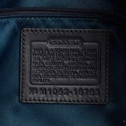 Pre Owned Coach Black Leather Straps Satchel
