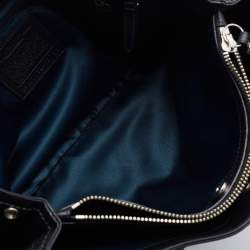 Pre Owned Coach Black Leather Straps Satchel