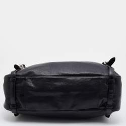 Pre Owned Coach Black Leather Straps Satchel