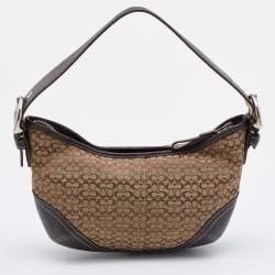 Coach Beige/Brown Signature Canvas and Leather Soho Hobo