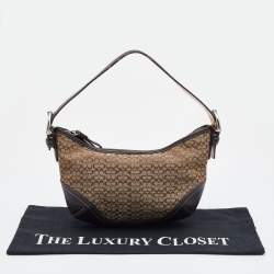 Coach Beige/Brown Signature Canvas and Leather Soho Hobo