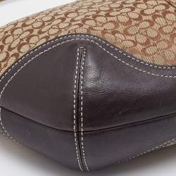 Coach Beige/Brown Signature Canvas and Leather Soho Hobo