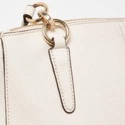 Pre Owned Coach Off White Leather Christie Carryall Satchel