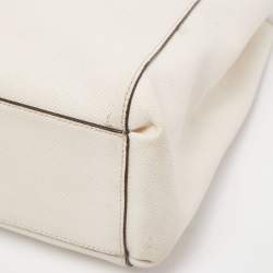 Pre Owned Coach Off White Leather Christie Carryall Satchel