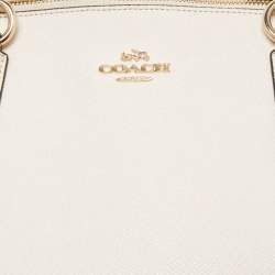 Pre Owned Coach Off White Leather Christie Carryall Satchel