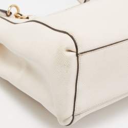 Pre Owned Coach Off White Leather Christie Carryall Satchel