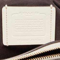 Pre Owned Coach Off White Leather Christie Carryall Satchel