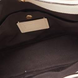 Pre Owned Coach Off White Leather Christie Carryall Satchel