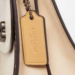 Pre Owned Coach Beige Leather Parker Crossbody Bag