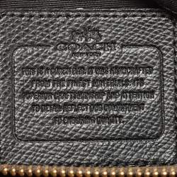 Pre Owned Coach Dark Brown/Black Signature Coated Canvas and Leather Margot Satchel