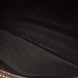 Pre Owned Coach Dark Brown/Black Signature Coated Canvas and Leather Margot Satchel