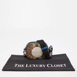 Coach Multicolor Signature Canvas and Leather Dempsey Crossbody Bag