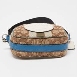 Coach Multicolor Signature Canvas and Leather Dempsey Crossbody Bag