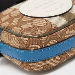 Coach Multicolor Signature Canvas and Leather Dempsey Crossbody Bag