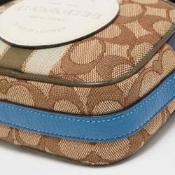 Coach Multicolor Signature Canvas and Leather Dempsey Crossbody Bag